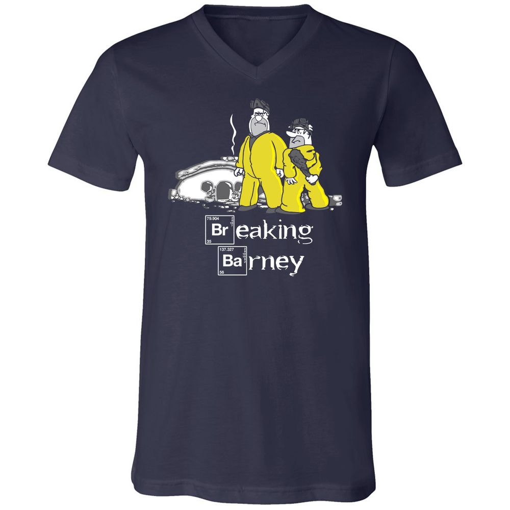 Unisex V-Neck T-Shirt - Z4SDVZSG - Navy - 2