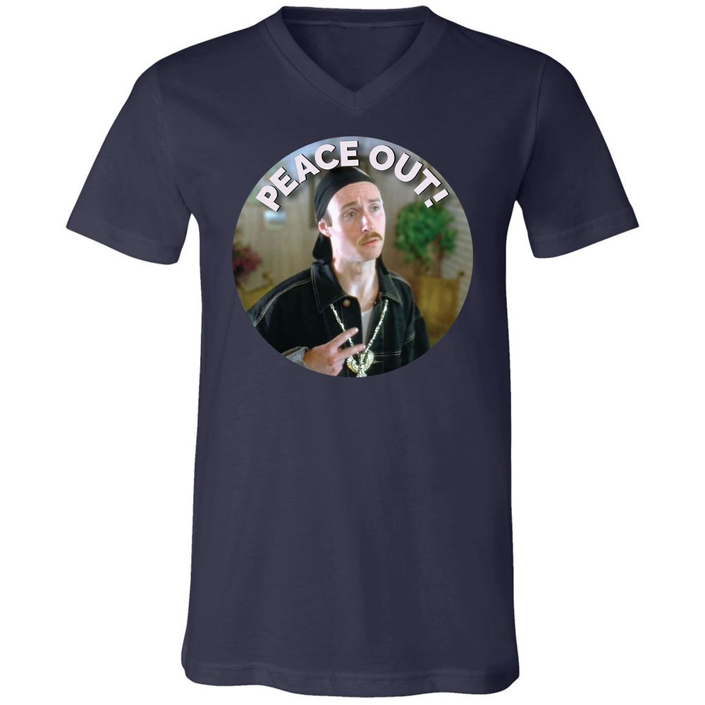 Unisex V-Neck T-Shirt - UNNGUHVA - Navy - 2
