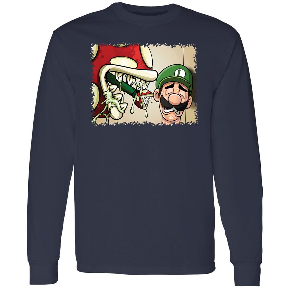 Long Sleeve T-Shirt - 9Y5NWXFU - Navy - 2