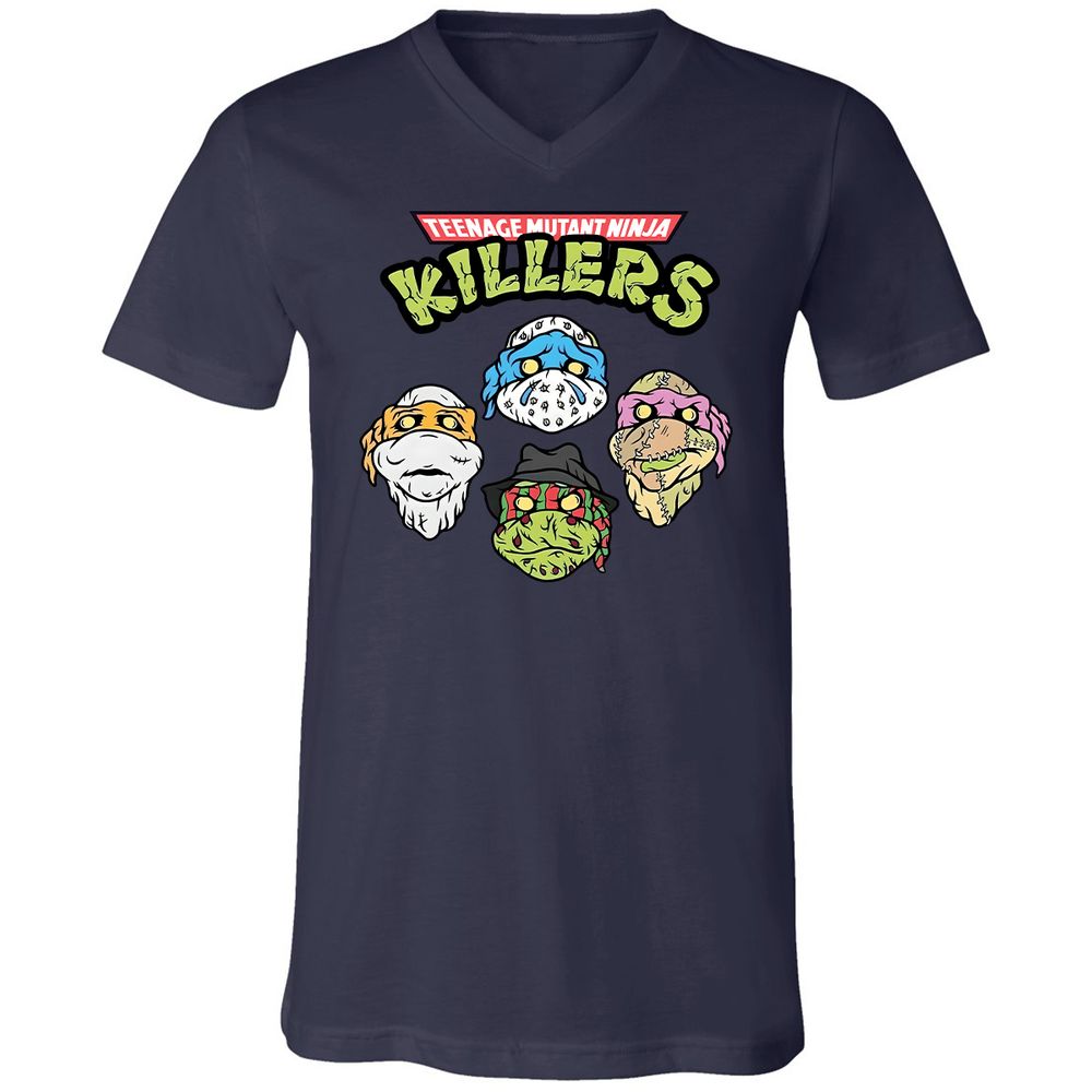 Unisex V-Neck T-Shirt - DLRR13F2 - Navy - 2