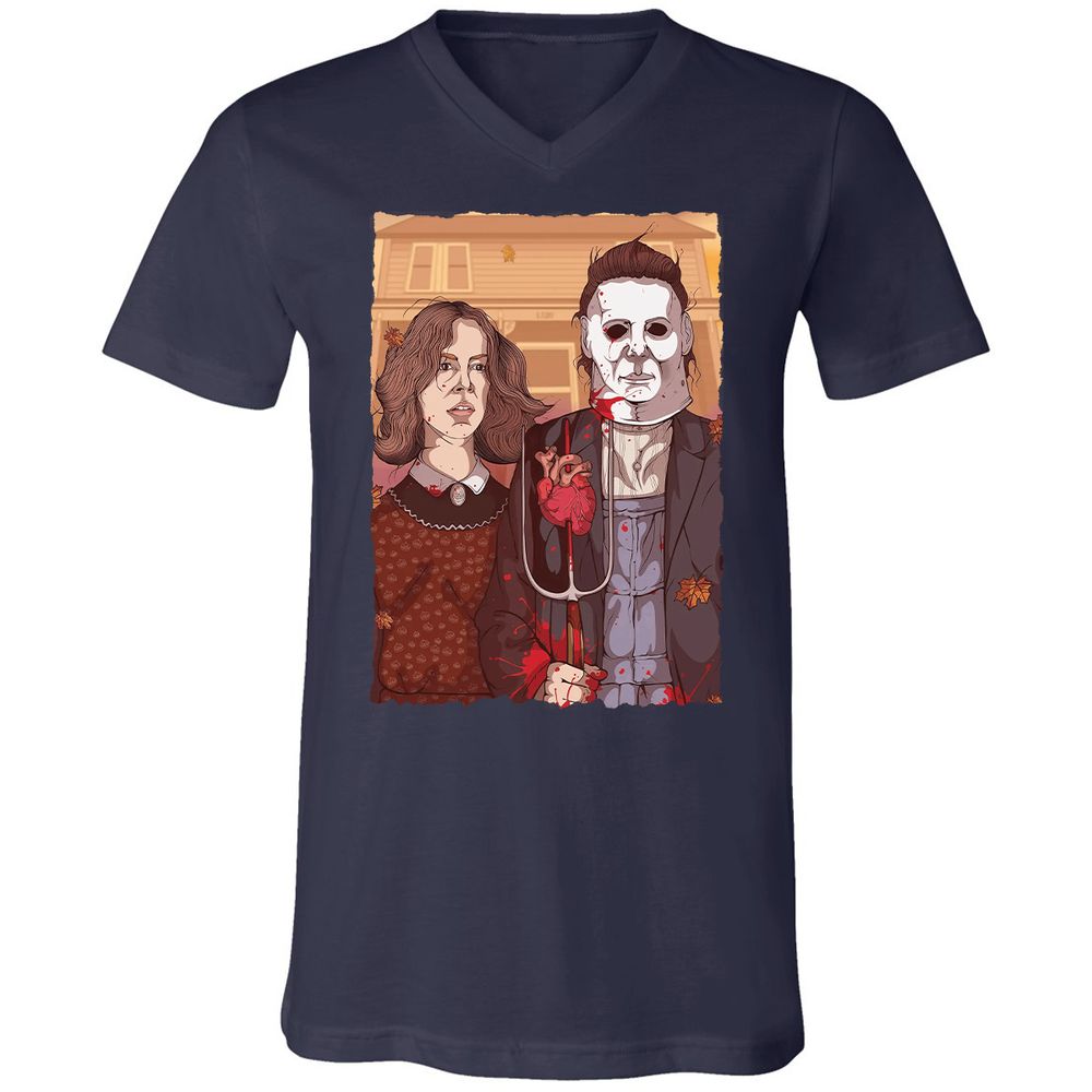 Unisex V-Neck T-Shirt - JWGA91PK - Navy - 2