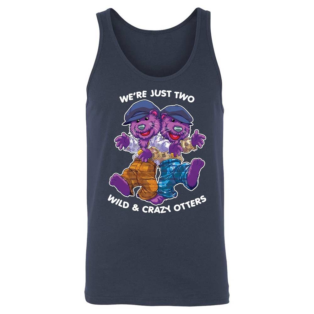 Two wild & crazy otters - Navy - 2