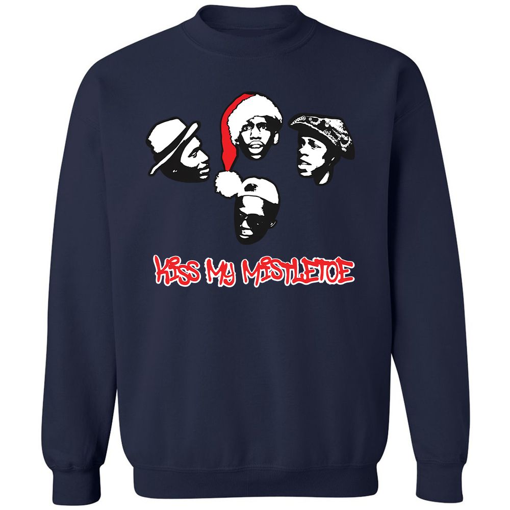 Kiss My Mistletoe Xmas Rap - Navy - 2