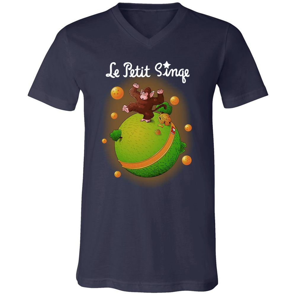 Unisex V-Neck T-Shirt - 8P8RS4TM - Navy - 2