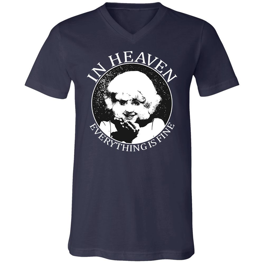 Unisex V-Neck T-Shirt - YA3CJN1B - Navy - 2