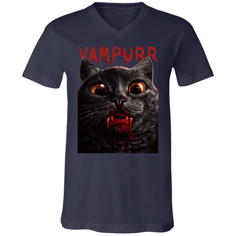 Unisex V-Neck T-Shirt - N7A8A96D - Navy - 2