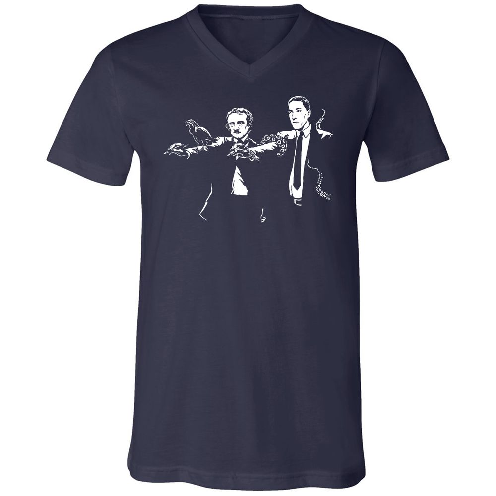 Unisex V-Neck T-Shirt - FSHCEVVY - Navy - 2