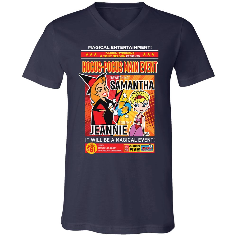 Unisex V-Neck T-Shirt - E4R83FUA - Navy - 2