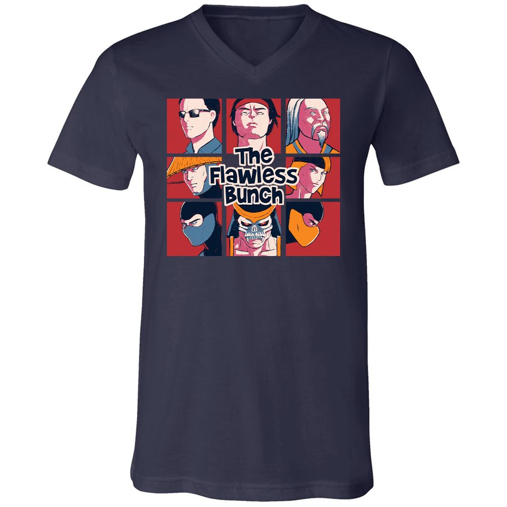 Unisex V-Neck T-Shirt - JENX9XF2 - Navy - 2