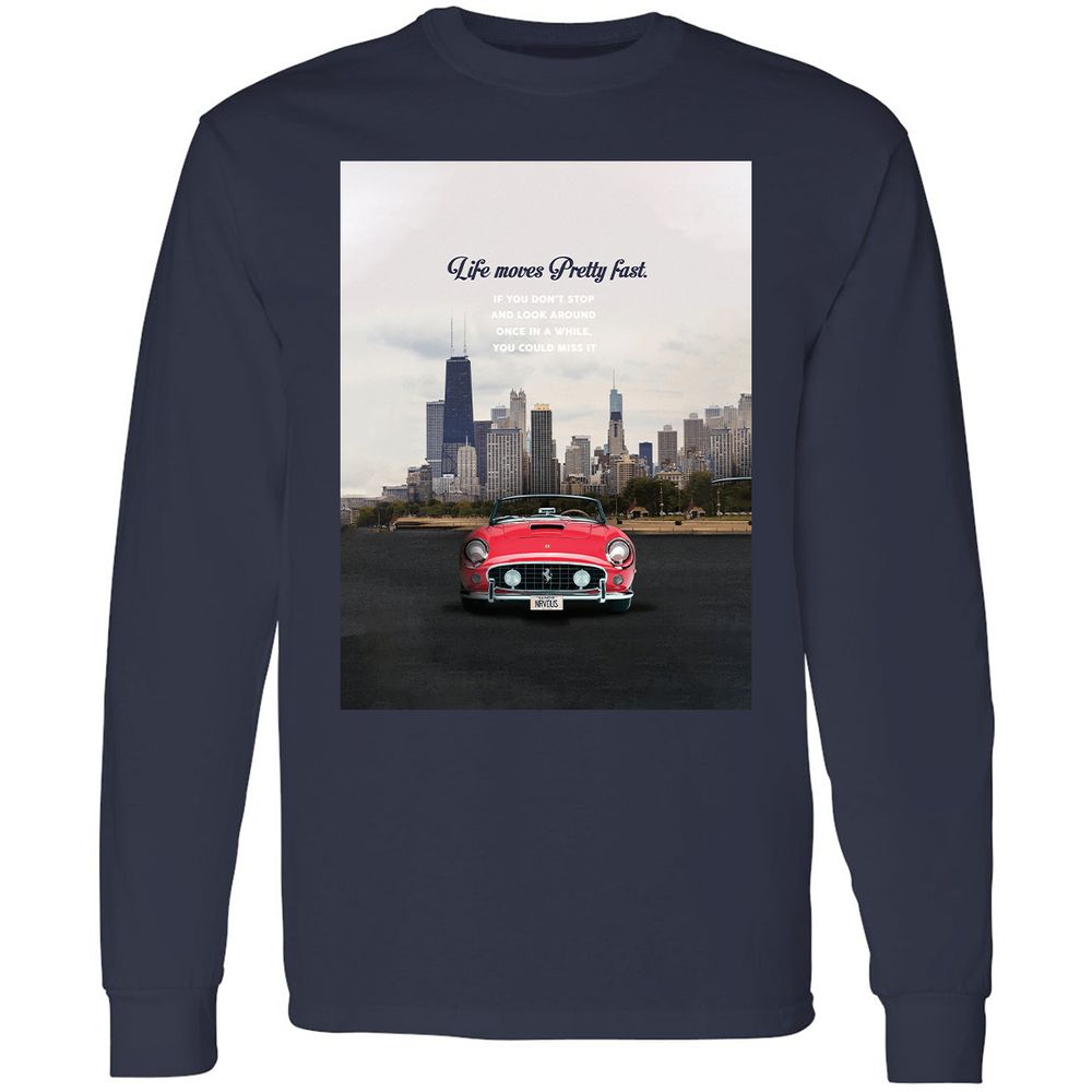 Long Sleeve T-Shirt - YK5LF7D9 - Navy - 2