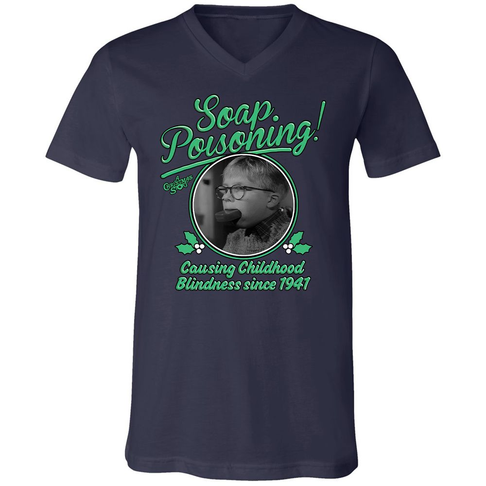 Unisex V-Neck T-Shirt - WUDW6L2W - Navy - 2