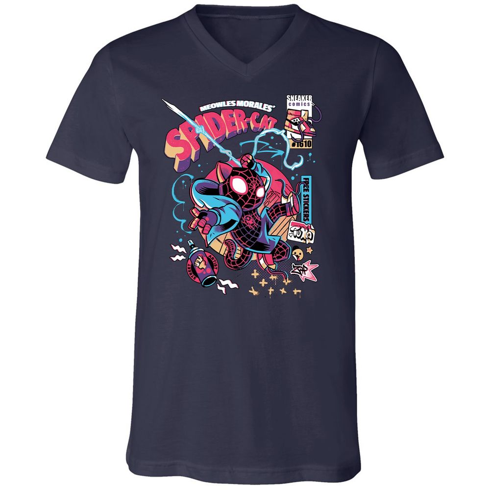 Unisex V-Neck T-Shirt - EK3RYT5F - Navy - 2