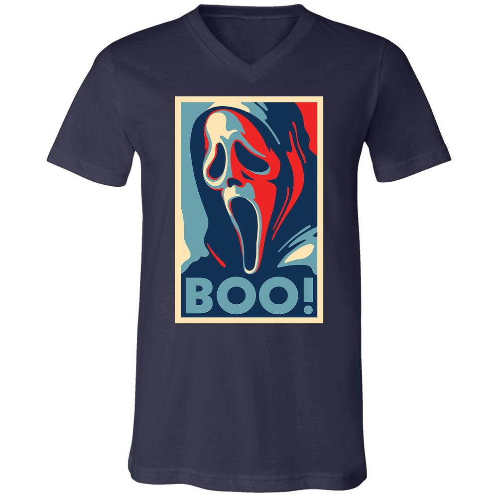 Unisex V-Neck T-Shirt - YQVFYHBH - Navy - 2