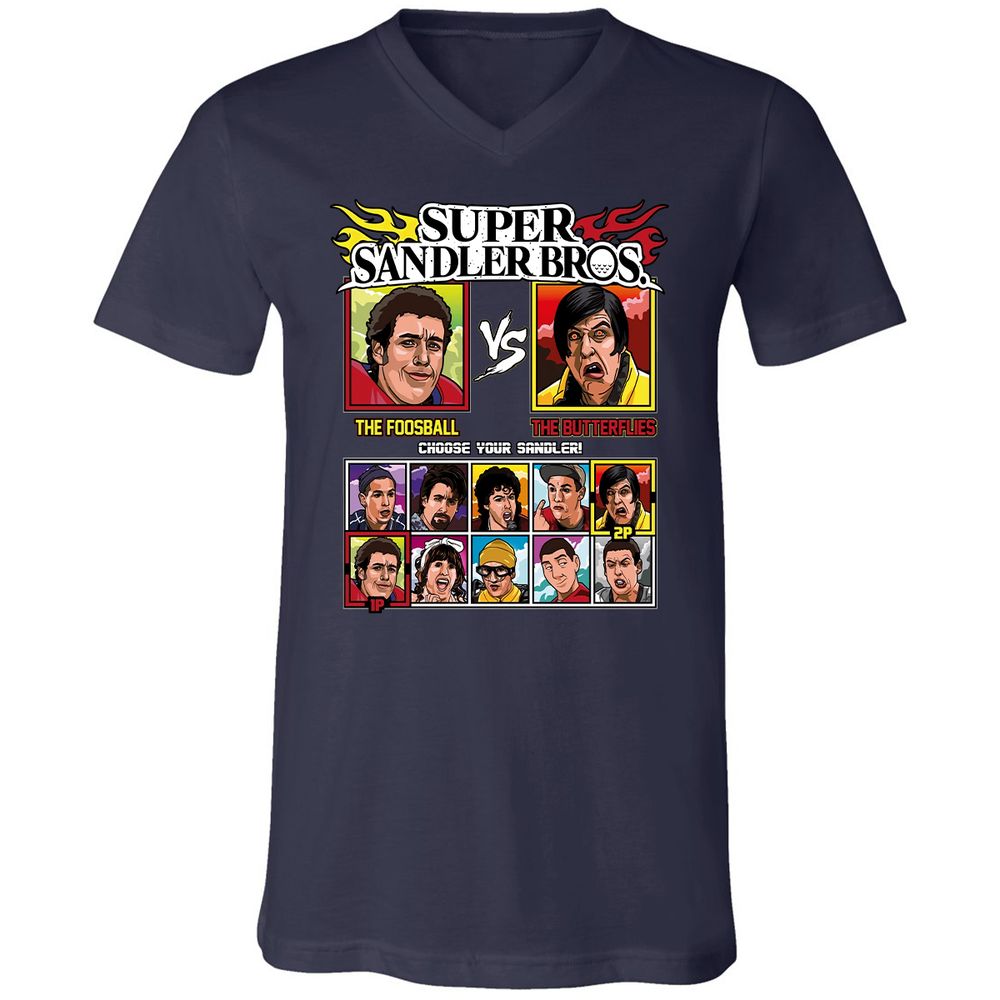 Unisex V-Neck T-Shirt - QDW3T4DG - Navy - 2