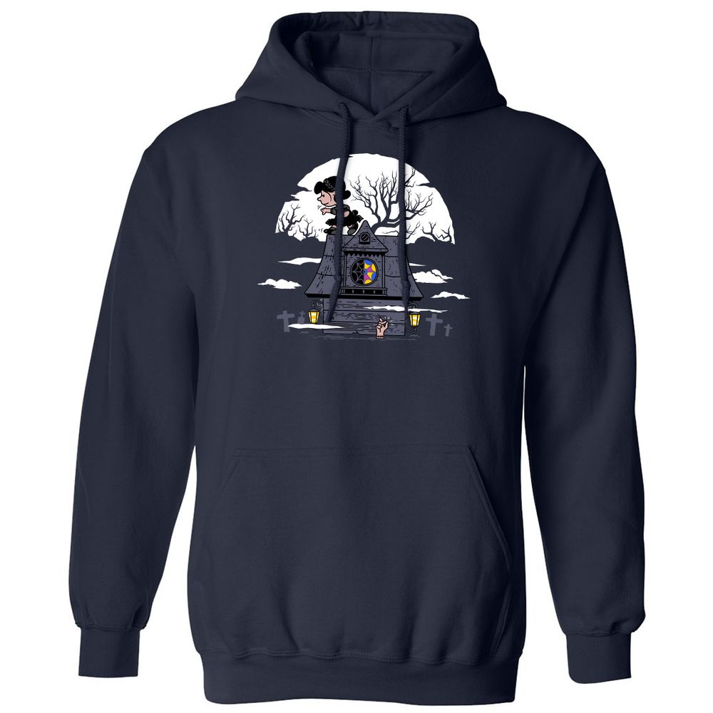 Classic Unisex Hoodie - B69U8VYT - Navy - 2