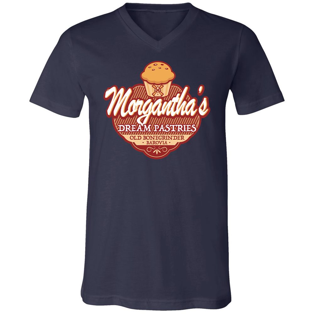 Unisex V-Neck T-Shirt - D7H97E9Z - Navy - 2