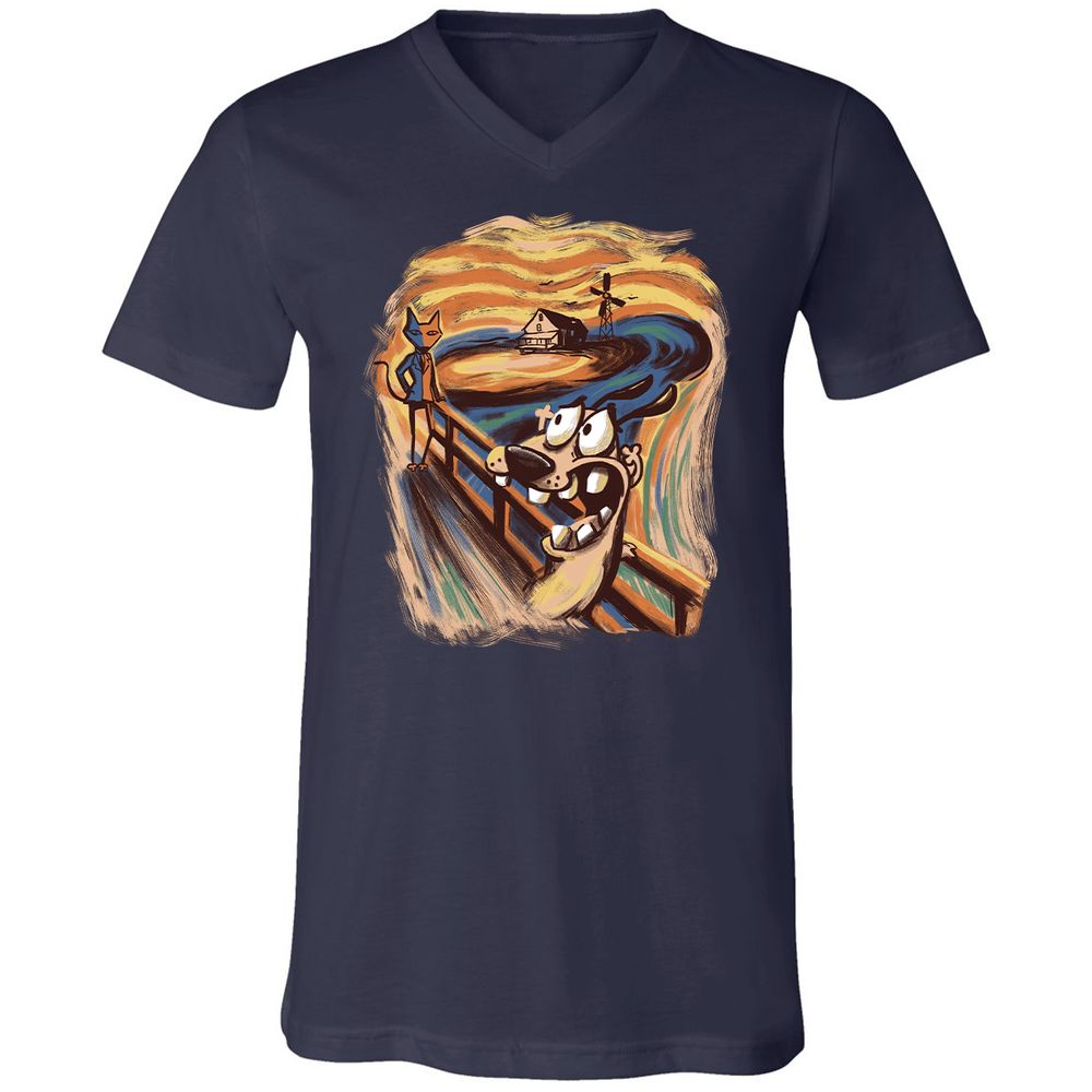 Unisex V-Neck T-Shirt - 6RUA22HA - Navy - 2