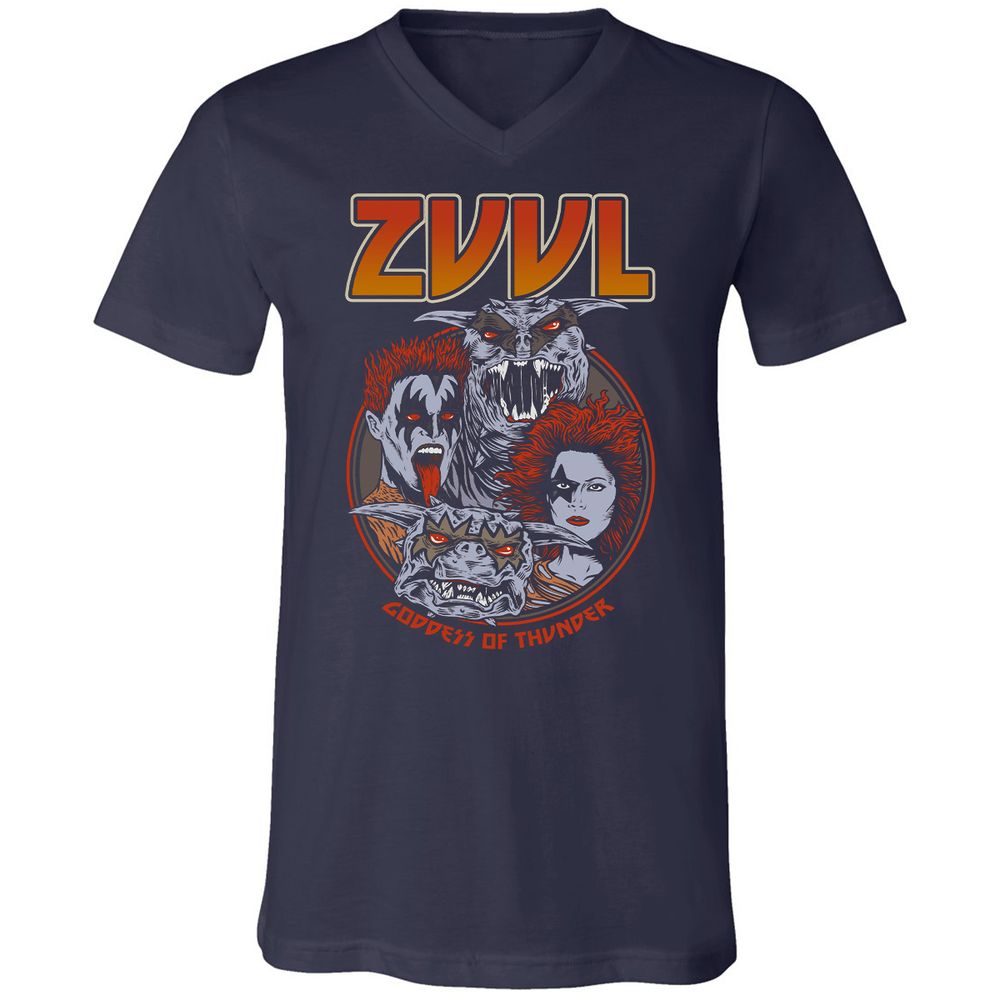 Unisex V-Neck T-Shirt - 3SGQC2ER - Navy - 2