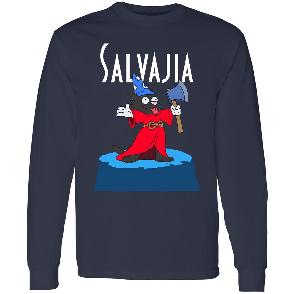 Long Sleeve T-Shirt - HQCFGY7C - Navy - 2