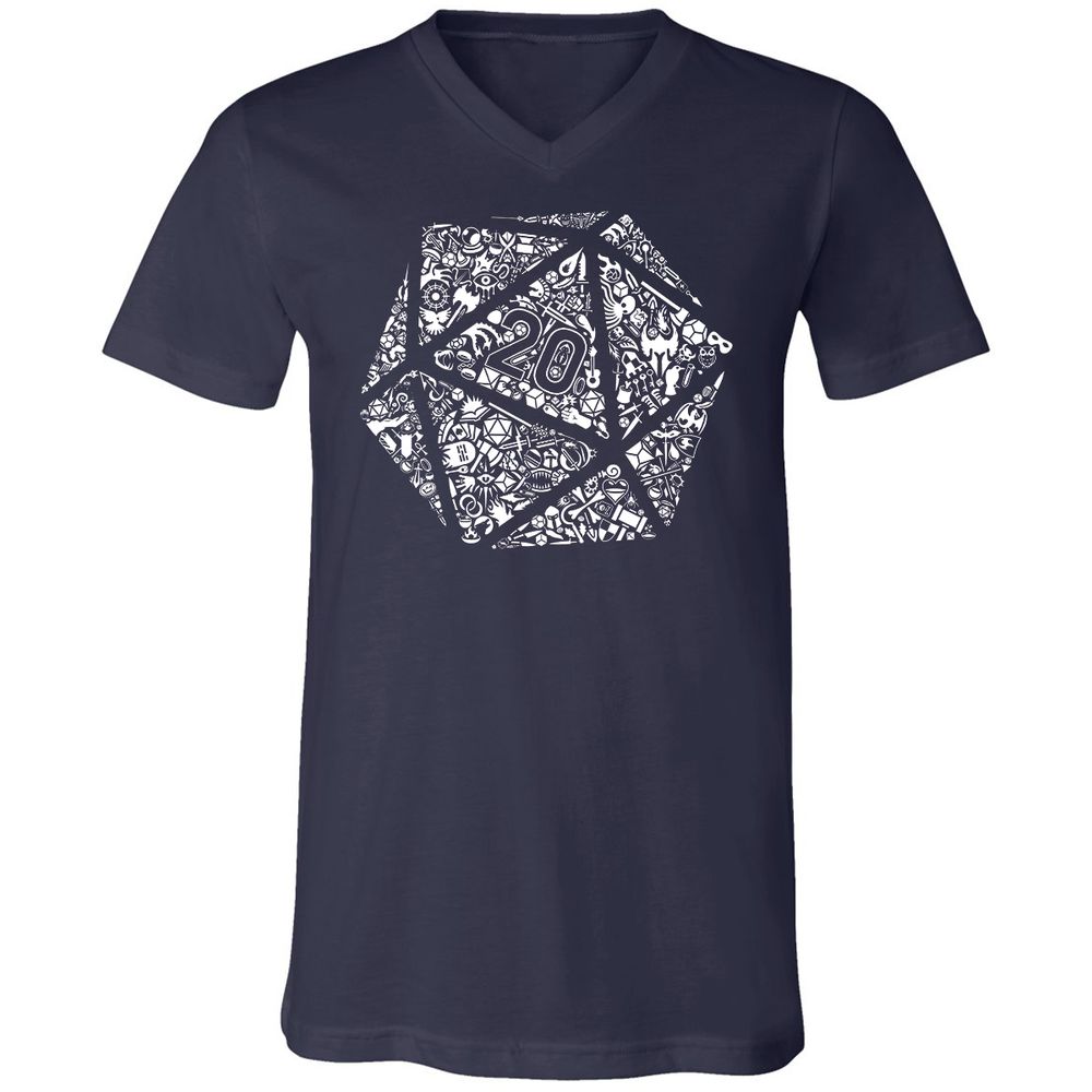 Unisex V-Neck T-Shirt - A91VEZJ4 - Navy - 2