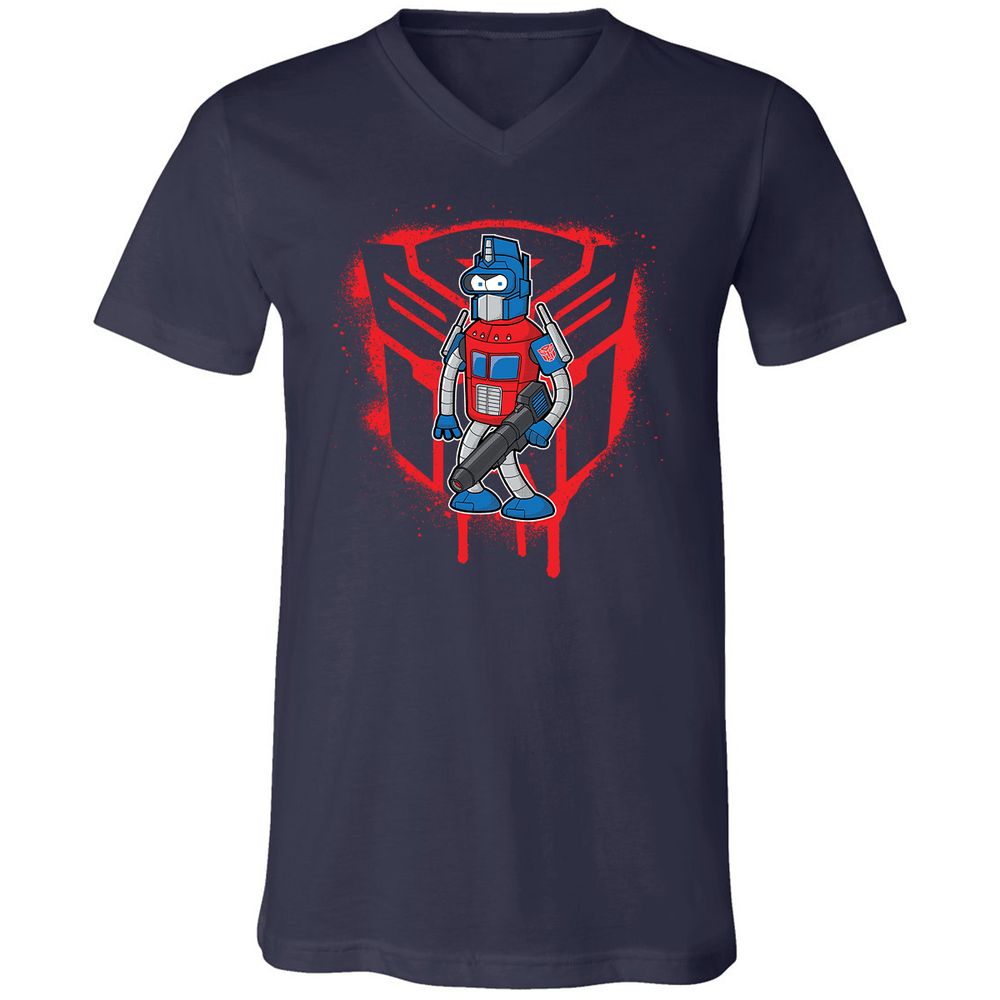Unisex V-Neck T-Shirt - KDF379YY - Navy - 2