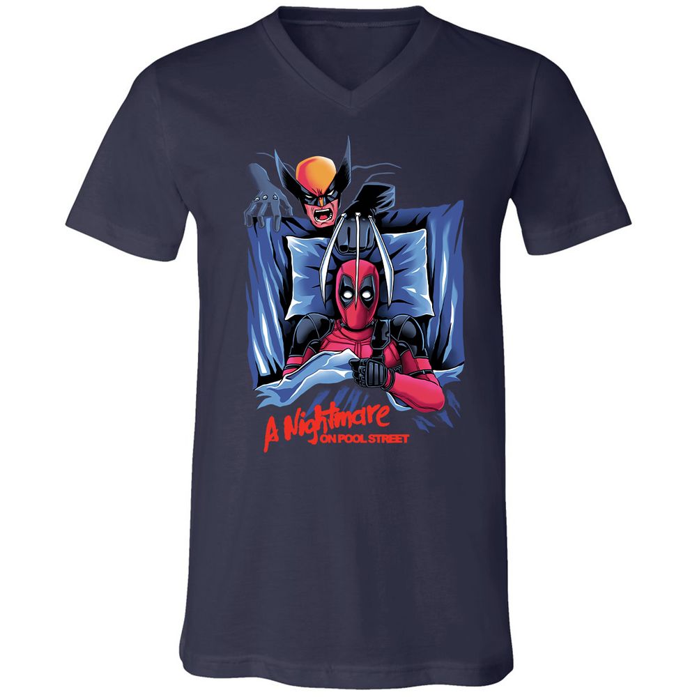 Unisex V-Neck T-Shirt - Z2QU7LS1 - Navy - 2