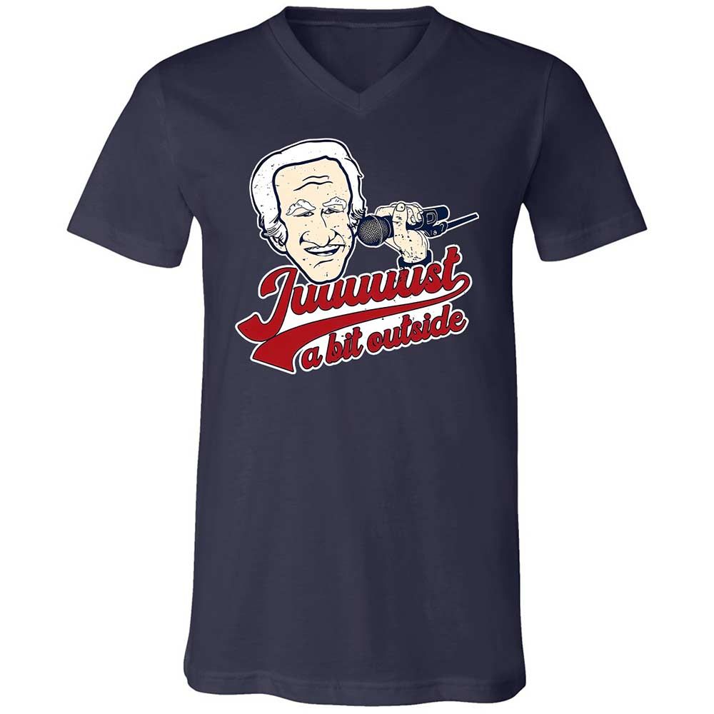 Unisex V-Neck T-Shirt - VJHZKPCZ - Navy - 2