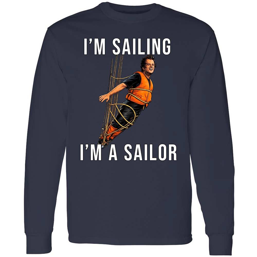 Long Sleeve T-Shirt - BS1R9PVU - Navy - 2