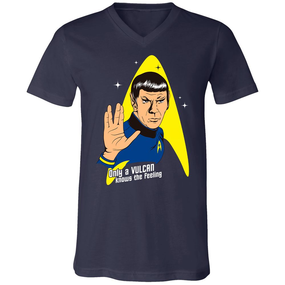 Unisex V-Neck T-Shirt - 9JQPN2ZJ - Navy - 2