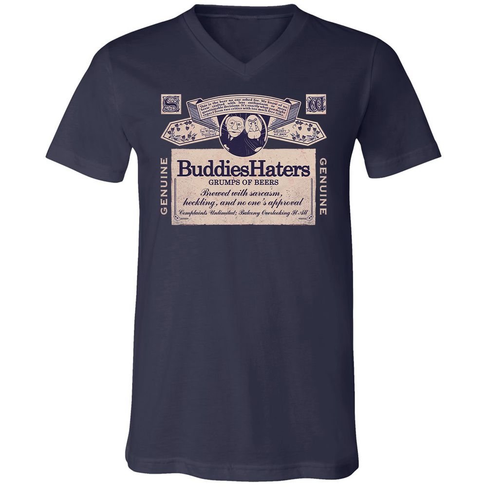 Unisex V-Neck T-Shirt - T6VUDP3H - Navy - 2