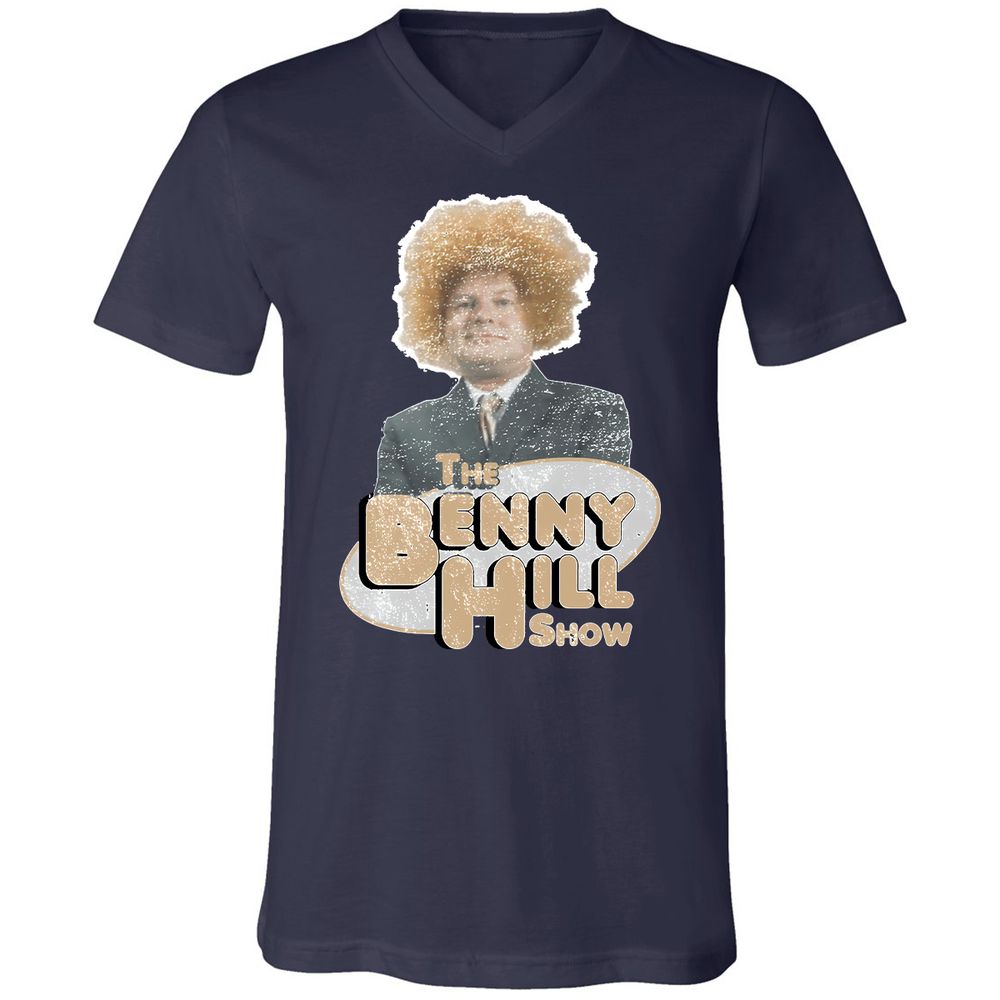 Unisex V-Neck T-Shirt - F6CENG3F - Navy - 2