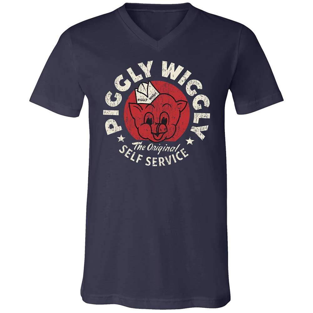 Unisex V-Neck T-Shirt - 3VZJF3VL - Navy - 2