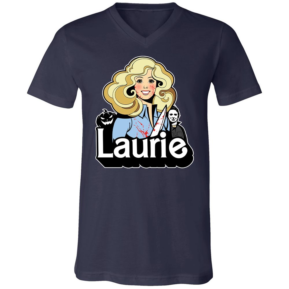 Unisex V-Neck T-Shirt - 766PA43V - Navy - 2