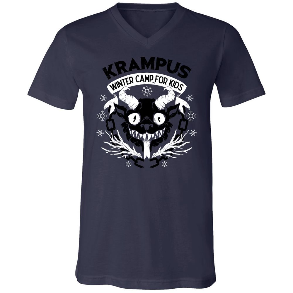 Unisex V-Neck T-Shirt - 2LC9QRG1 - Navy - 2