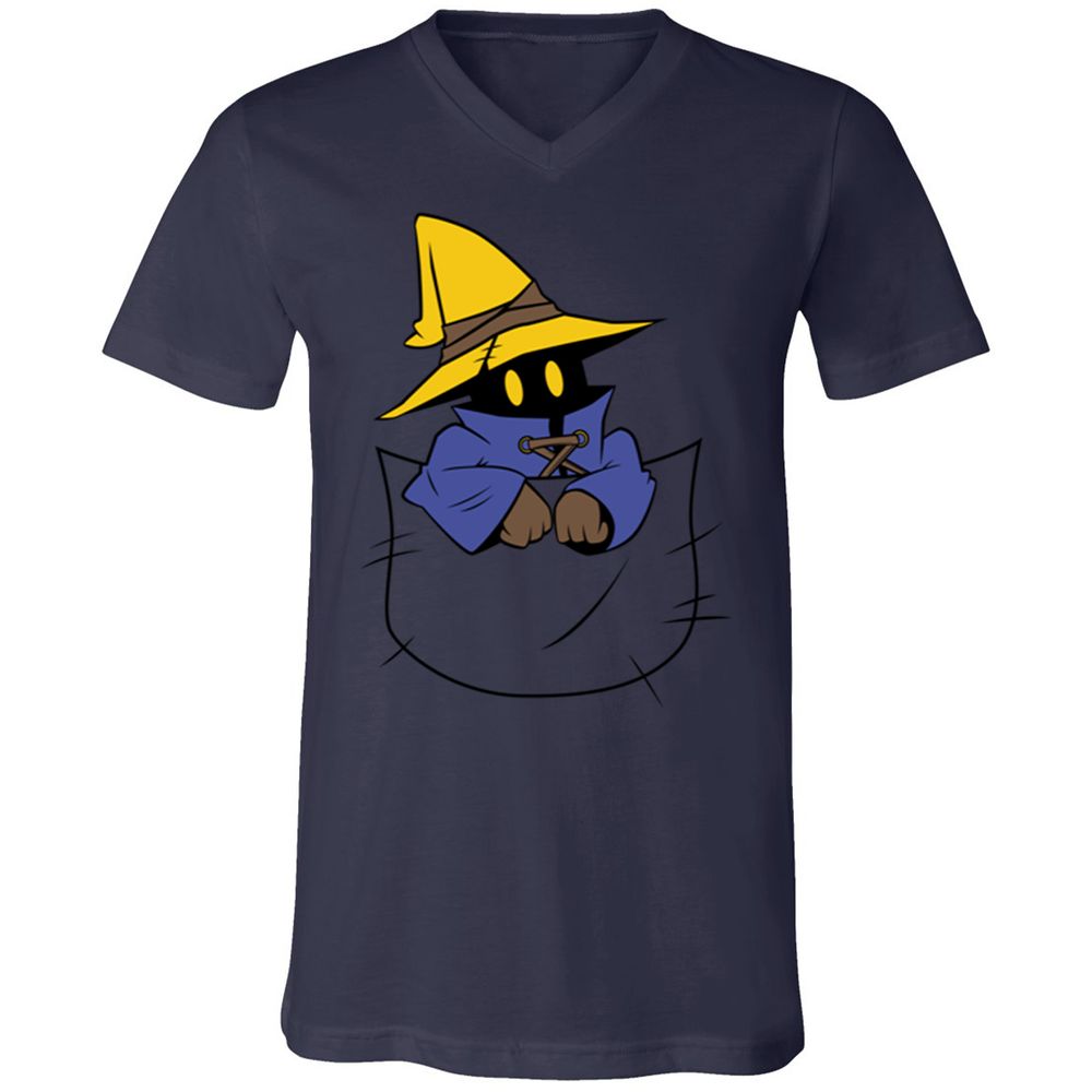 Unisex V-Neck T-Shirt - 6GYFU8KY - Navy - 2