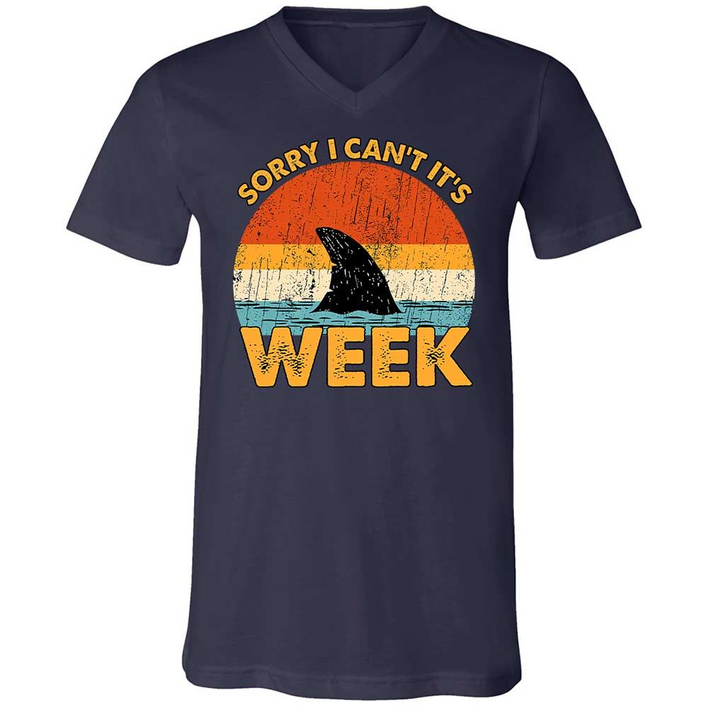 Unisex V-Neck T-Shirt - QJEEKSTK - Navy - 2