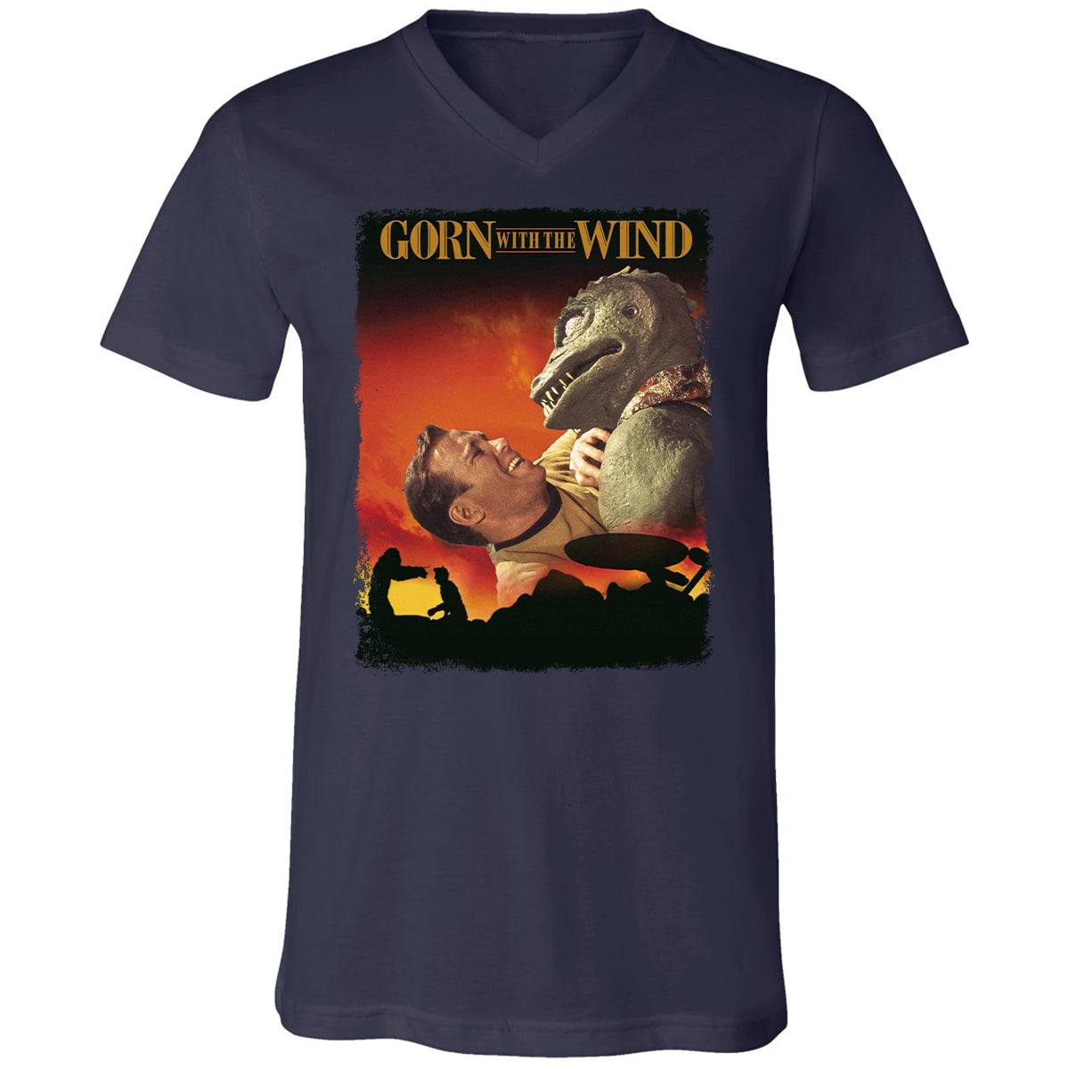 Unisex V-Neck T-Shirt - ASV5TAAZ - Navy - 2