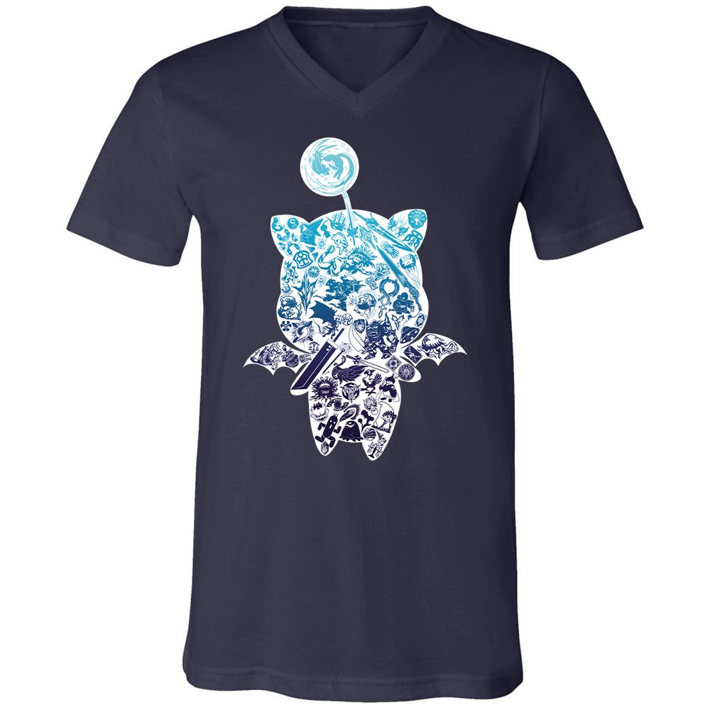 Unisex V-Neck T-Shirt - 427BNPML - Navy - 2