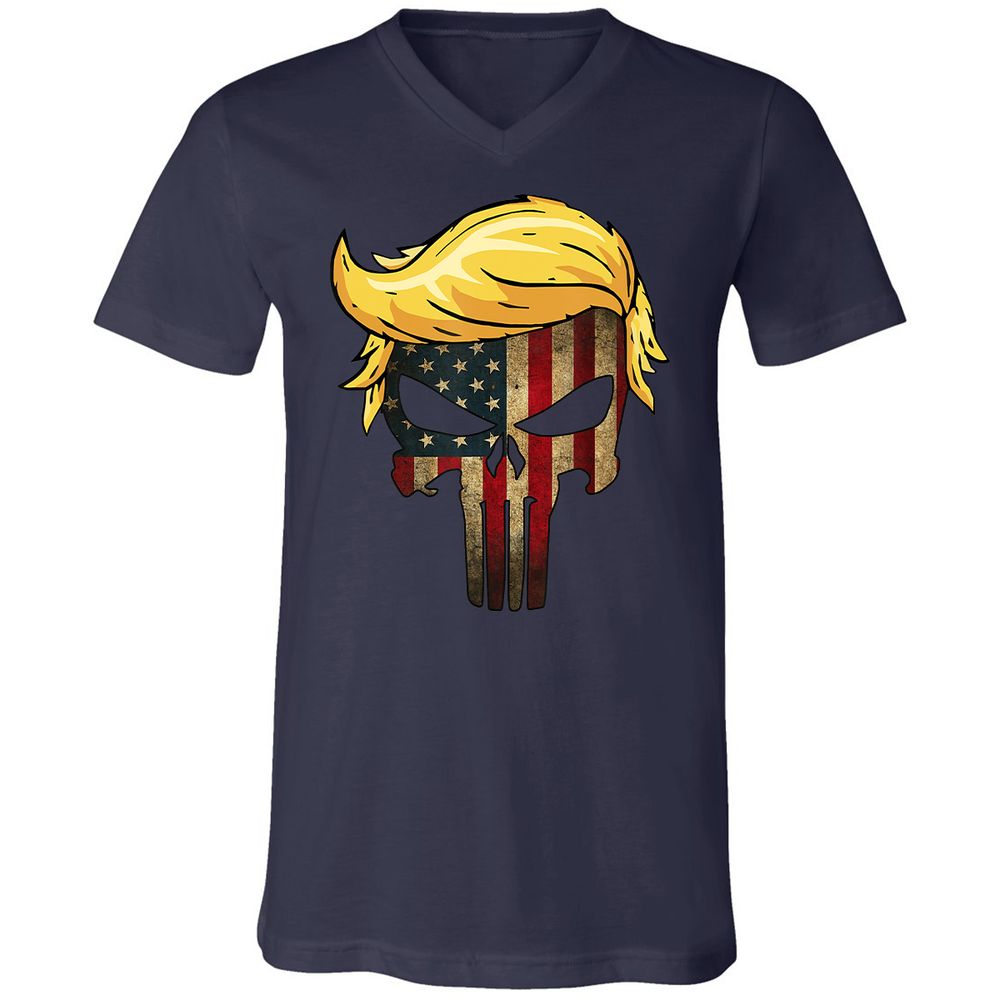 Unisex V-Neck T-Shirt - CWDAU6SV - Navy - 2