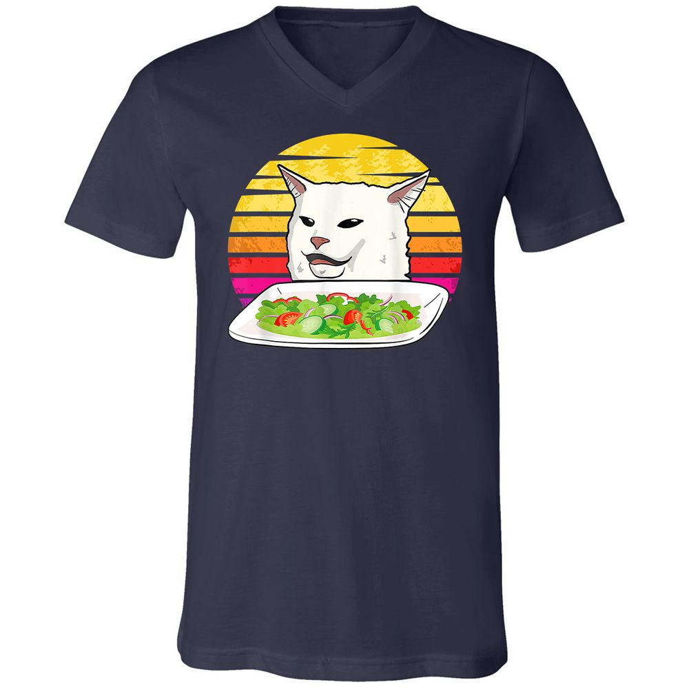 Unisex V-Neck T-Shirt - 3D3DDKXJ - Navy - 2