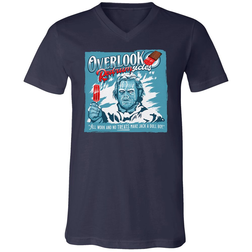 Unisex V-Neck T-Shirt - 9KFB5K98 - Navy - 2