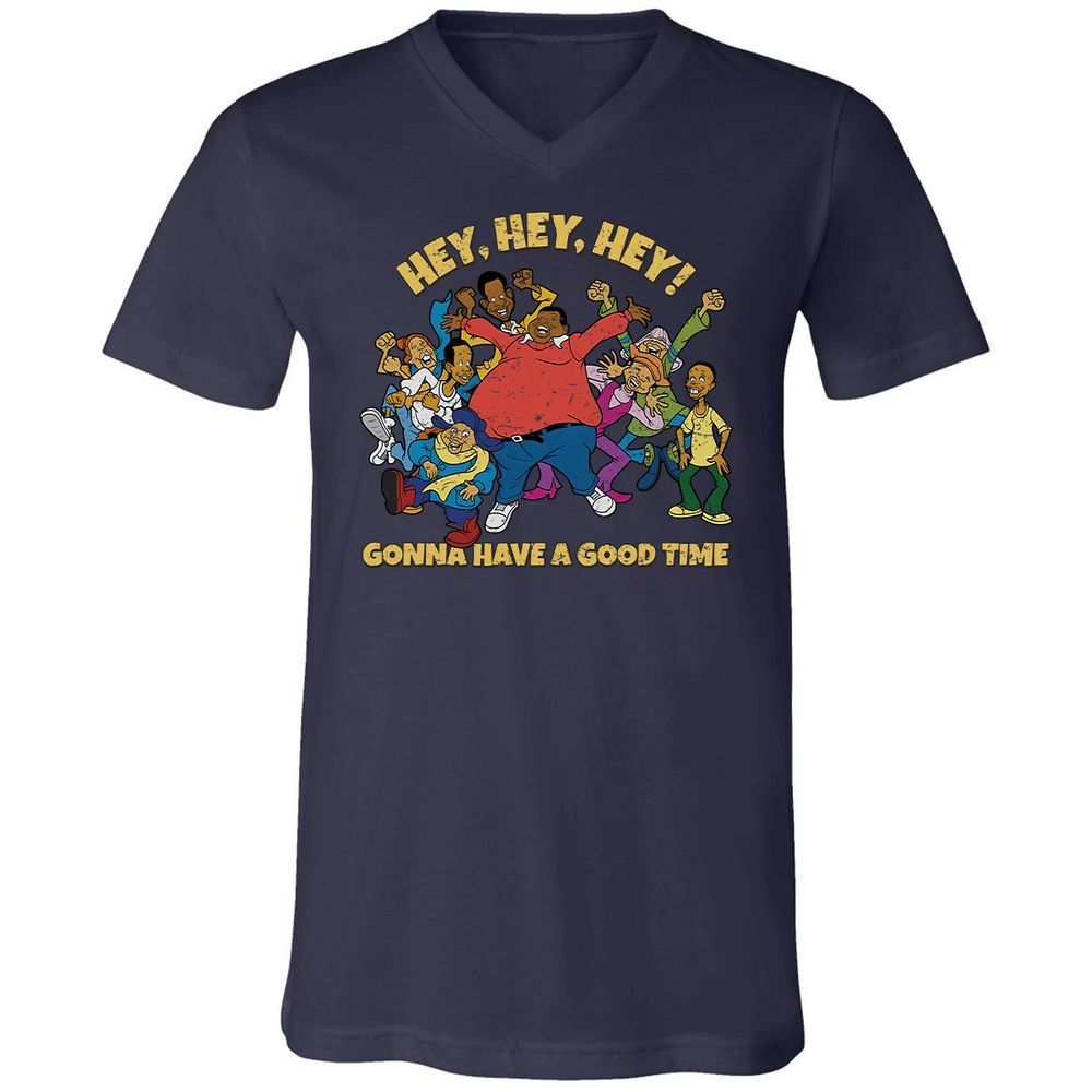Unisex V-Neck T-Shirt - F5NE3V8L - Navy - 2