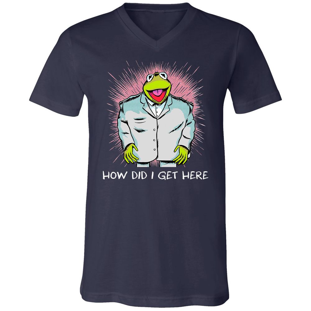 Unisex V-Neck T-Shirt - RMLZ74XY - Navy - 2