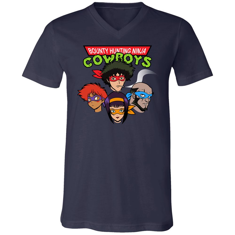 Unisex V-Neck T-Shirt - FNJLQGTT - Navy - 2