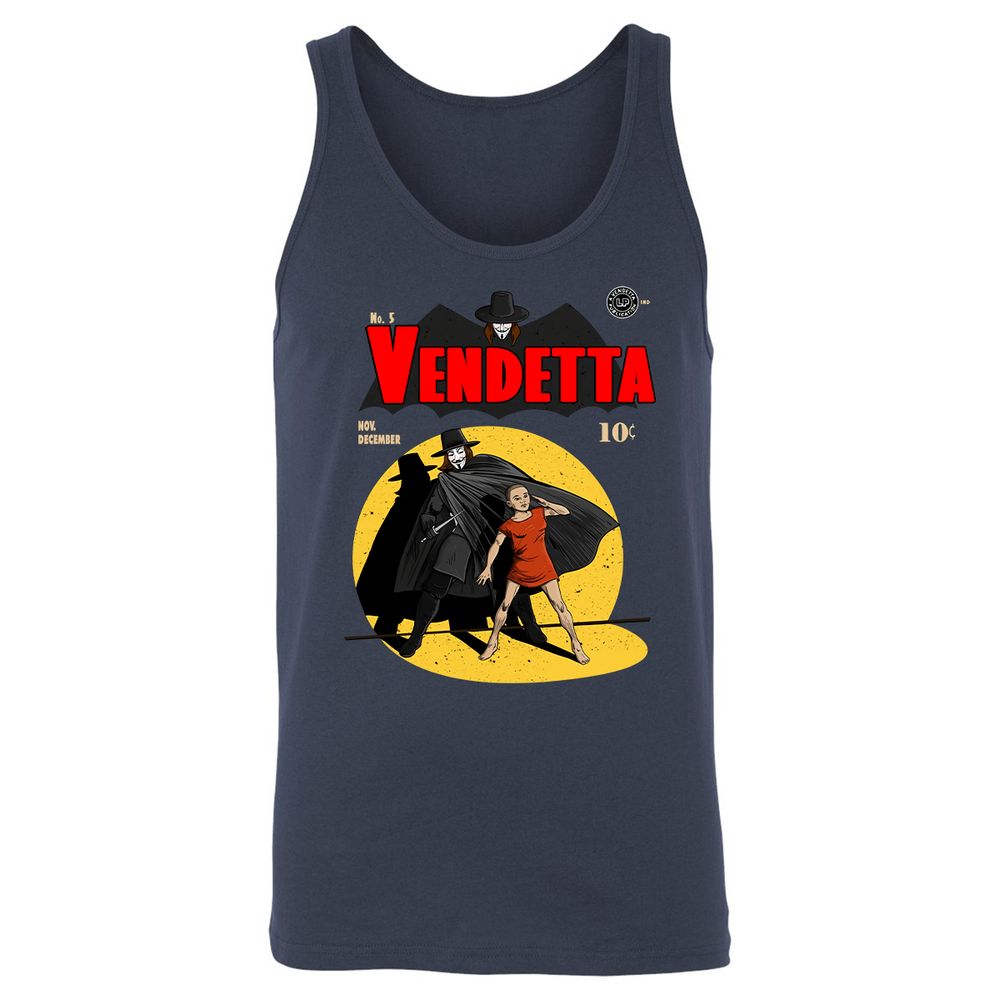 Unisex Jersey Tank - NAVY3HED - Navy - 2