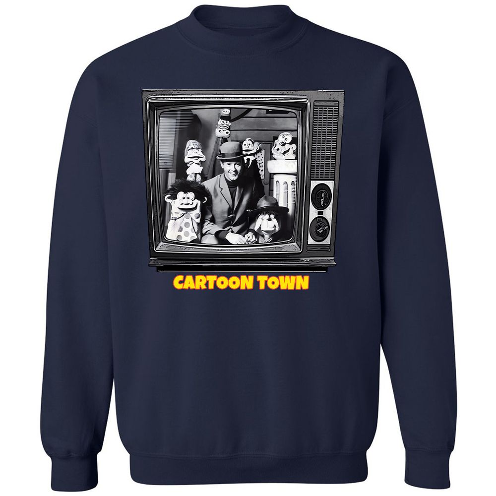 Cartoon Town - Navy - 2