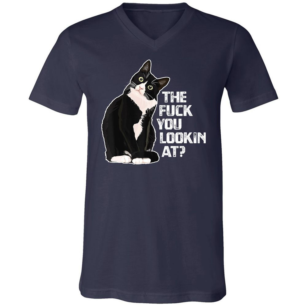 Unisex V-Neck T-Shirt - NWKDUSVB - Navy - 2