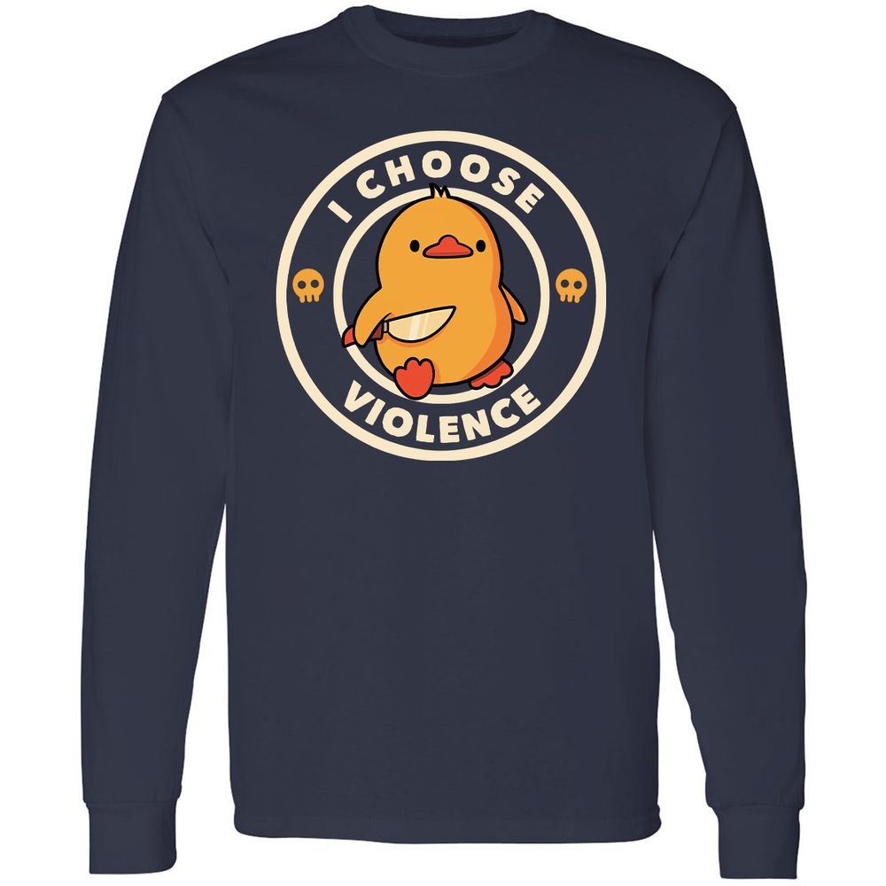 Long Sleeve T-Shirt - HA67HL39 - Navy - 2