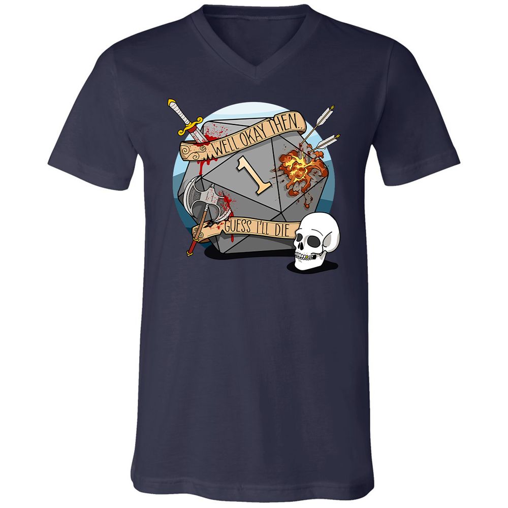 Unisex V-Neck T-Shirt - 2966ZWNB - Navy - 2