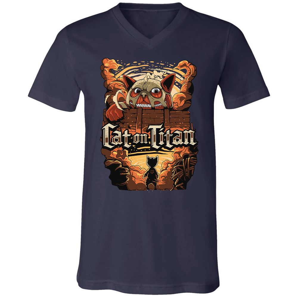 Unisex V-Neck T-Shirt - SJA7X22M - Navy - 2